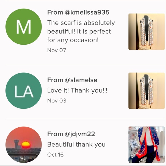 L V Flowers and Leaves Pattern Silk Scarf - Picture 9 of 10